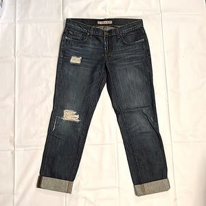 J BRAND Aidan Distressed Low Rise Boyfriend Fit Jeans (Ringer) // Size 24
